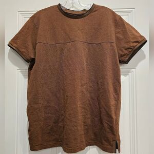 XRAY Jeans Brown Cute Short Sleeve Shirt, Size L